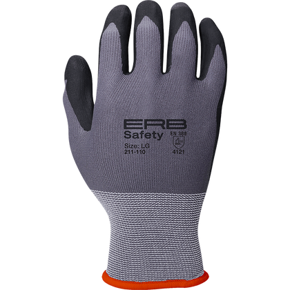 Gray Nylon Nitrile Dipped Gloves